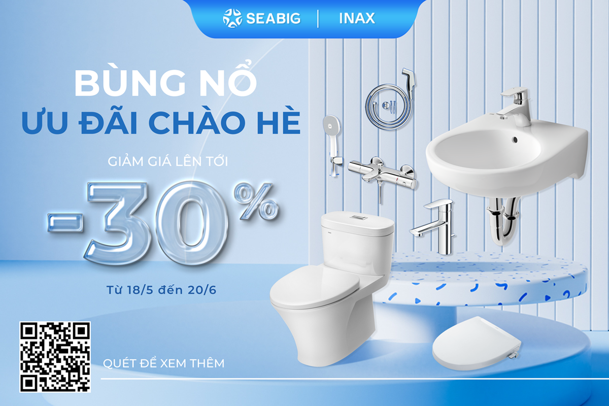 Chào hè 2023 tậu thiết bị vệ sinh Inax cực kỳ ưu đãi lên tới 40%